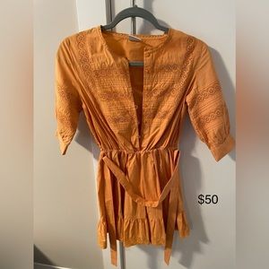 Aritzia Sunday Best Orange Harriet Dress XXS